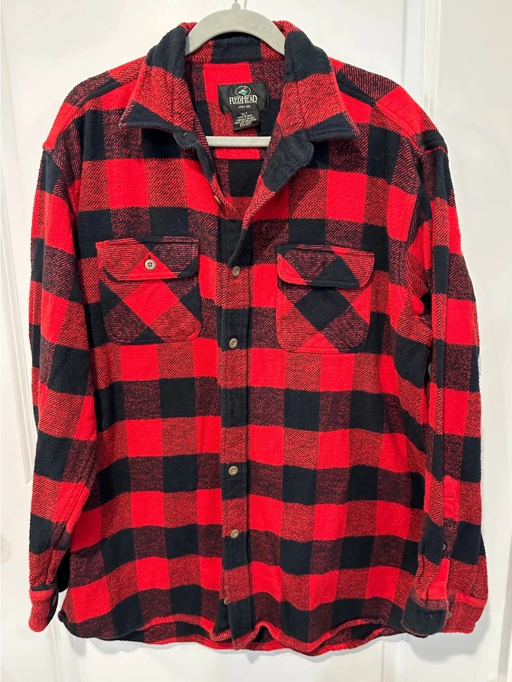PENNYWISE IT movie spooky horror HALLOWEEN upcycled, thick flannel shirt, XLT - Picture 3 of 5
